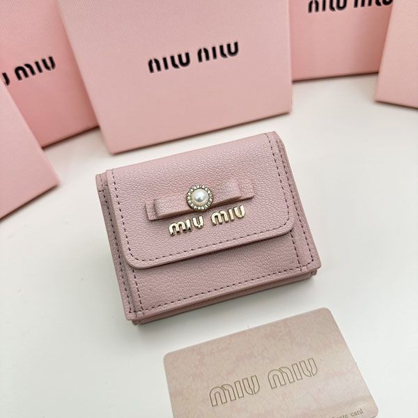 Miu Miu Ribbon Crystal Replica Mini Wallet myz18147