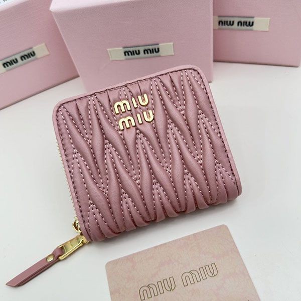 Immediate delivery Miu Miu replica ivory nappa wallet myr09584