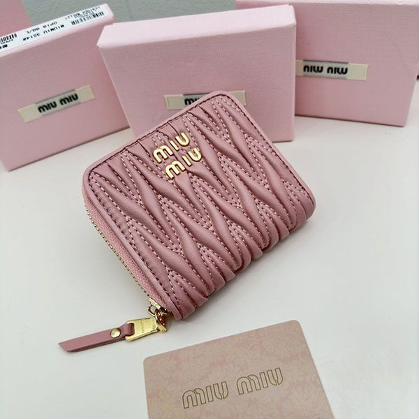 Immediate delivery Miu Miu replica ivory nappa wallet myr09584