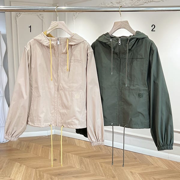 No. 1 in total sales! Loewe Anagram Cropped Zip-up Hoodie Replica 2 colors lok78587