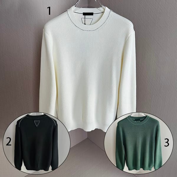 Super cheap price! Replica Prada superfine wool crew neck sweater in 3 colors puw14317