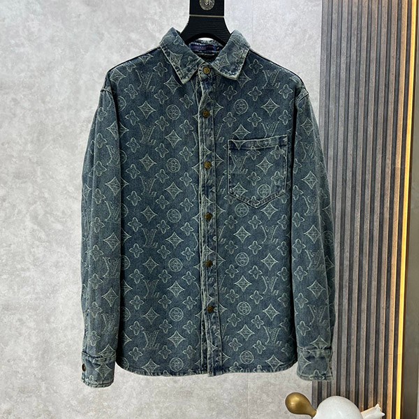 Louis Vuitton Monogram Tailored Denim Jacket Replica vut17222 Louis Vuitton Monogram Tailored Denim Jacket Replica vut17222