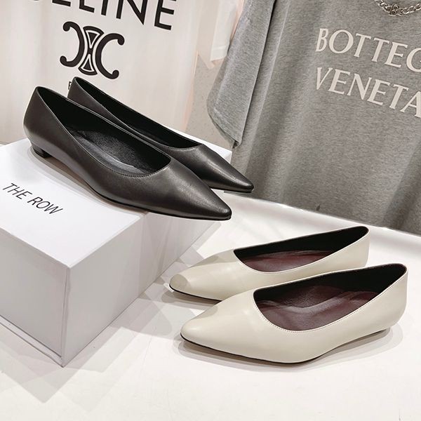 High quality???The Row calfskin flat shoes fake zag83454