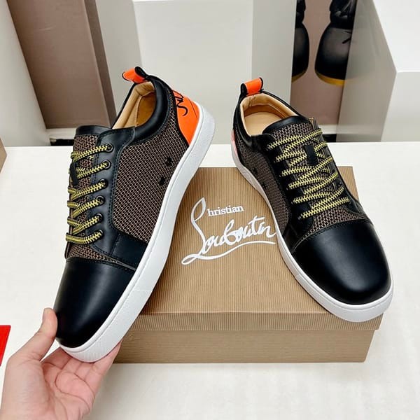 New sale Christian Louboutin fake metallic edge leather sneakers Rua44297