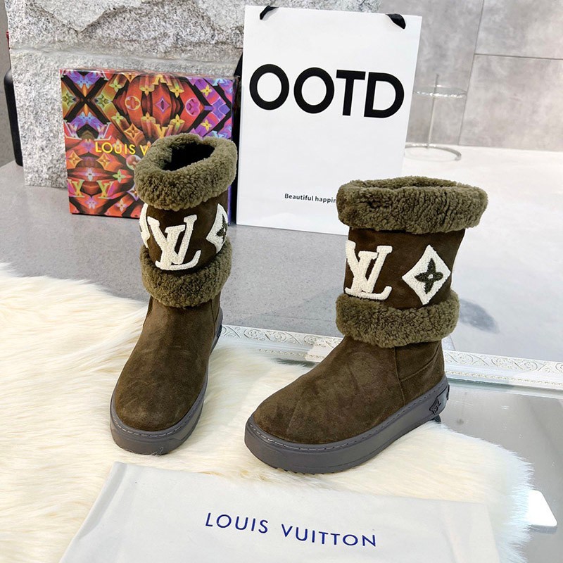 21AW New Louis Vuitton Snowdrop Line Ankle Boots Khaki vut72749 21AW New Louis Vuitton Snowdrop Line Ankle Boots Khaki vut72749