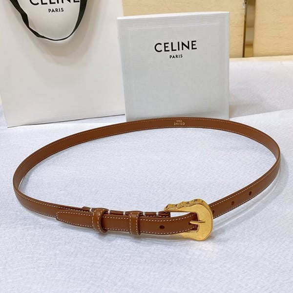Love at first sight? Celine HOMME BC-04 Gold Metal Buckle Belt Replica Cem08396