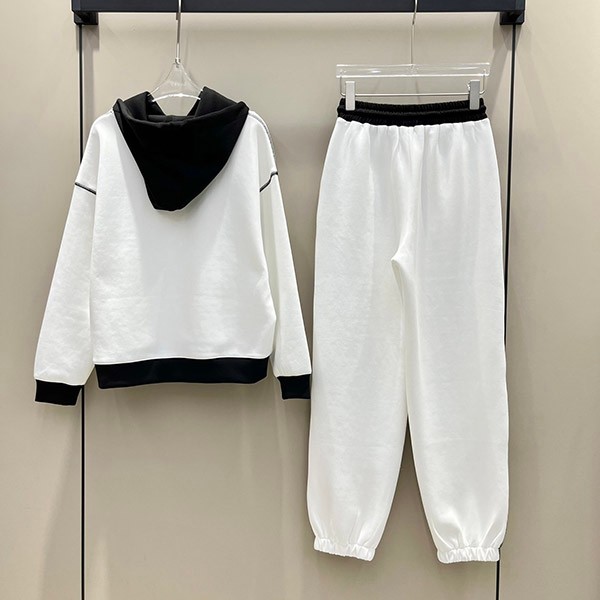 Loewe Replica Anagram Logo Wool Blend Hoodie Top and Bottom Set loe75647