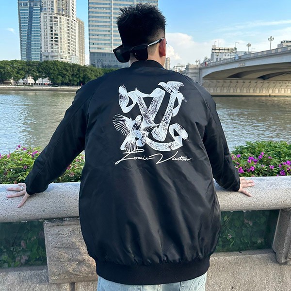 Louis Vuitton lightweight coach jacket replica nylon LV birds motif 1ABXVO Louis Vuitton lightweight coach jacket replica nylon LV birds motif 1ABXVO