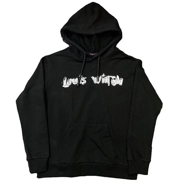 Spring/Summer New Arrivals Louis Vuitton LV Graphic Hoodie Parka Replica Black 1A9SVP Spring/Summer New Arrivals Louis Vuitton LV Graphic Hoodie Parka Replica Black 1A9SVP