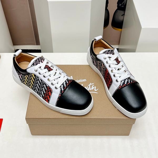Latest and stylish Christian Louboutin replica metallic edge leather sneakers Rud57799