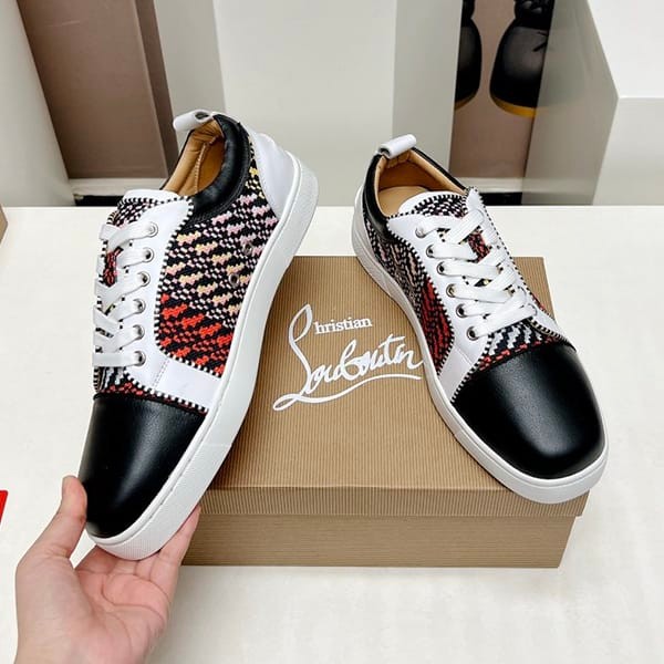 Latest and stylish Christian Louboutin replica metallic edge leather sneakers Rud57799