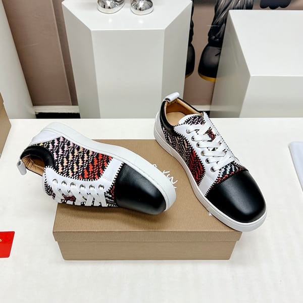 Latest and stylish Christian Louboutin replica metallic edge leather sneakers Rud57799