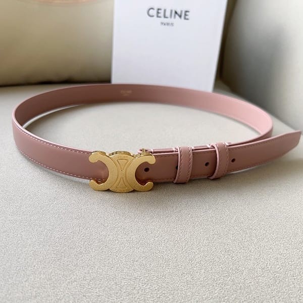 Sold out Celine Belt Replica Triomphe Calfskin Gold 25mm Cem39593