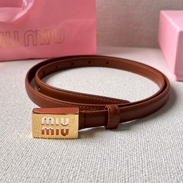 I definitely want it! Miu Miu replica Logo slim belt with metal buckle myl84614