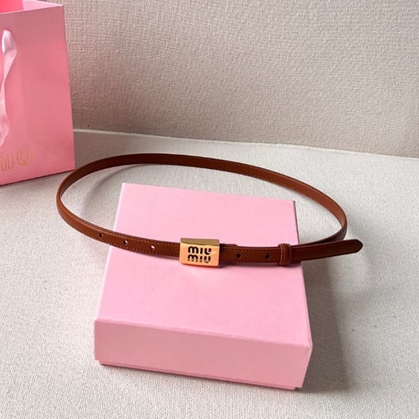 I definitely want it! Miu Miu replica Logo slim belt with metal buckle myl84614
