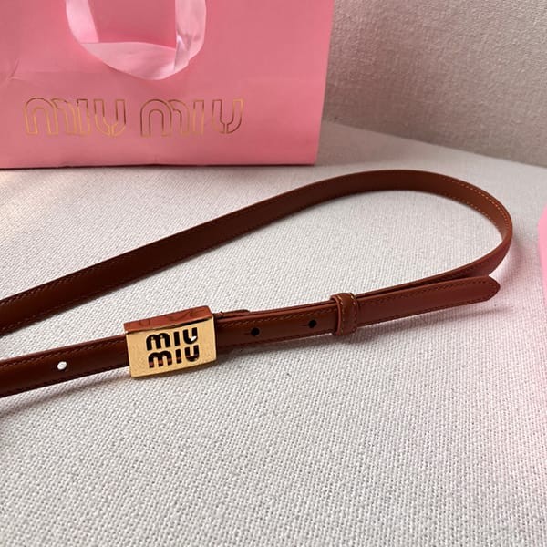 I definitely want it! Miu Miu replica Logo slim belt with metal buckle myl84614