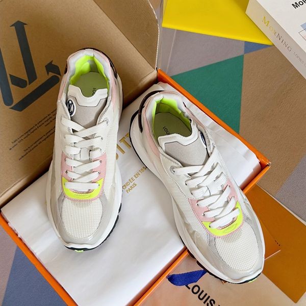 Eye-catching color Louis Vuitton LV Run 55 copy line sneakers vuy36565
