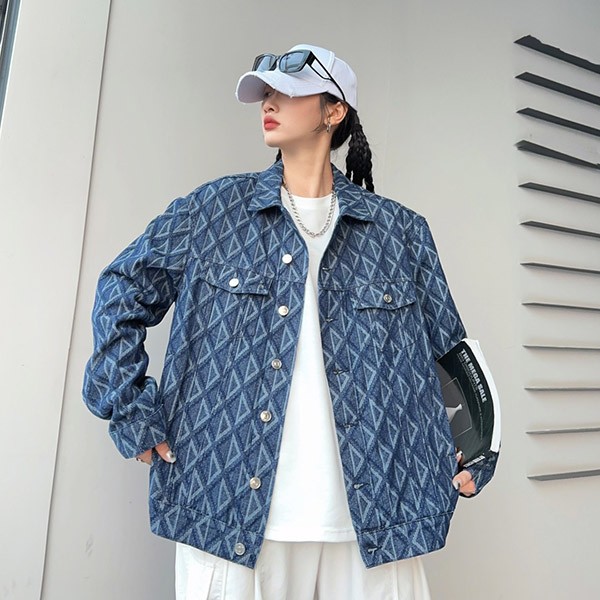 Dior CD Diamond Denim Jacket Replica dey40194 Dior CD Diamond Denim Jacket Replica dey40194