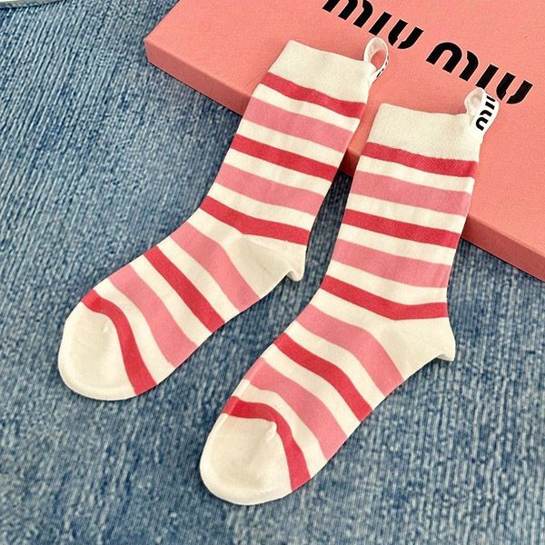 Very popular! Miu Miu replica logo cotton socks myu46539