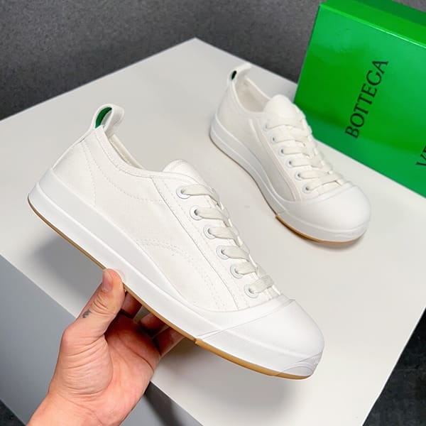 Bottega Veneta Balkan Canvas Lace-up Sneakers, popular worldwide?