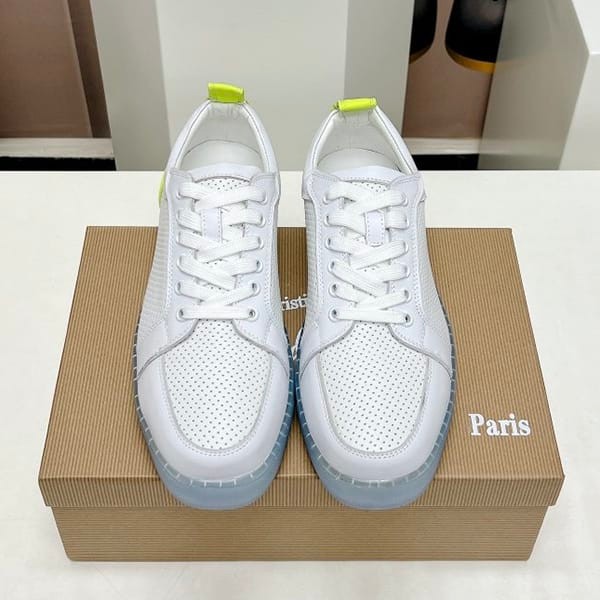 Christian Louboutin Replica Metallic Edge Leather Sneakers Rul78522