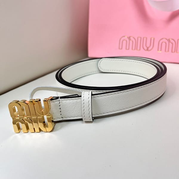 Perfect gift: Miu Miu replica brand logo buckle leather belt 5CC5592AIXF0002