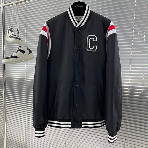Hard to find Celine replica Teddy logo applique jacket Cez05687
