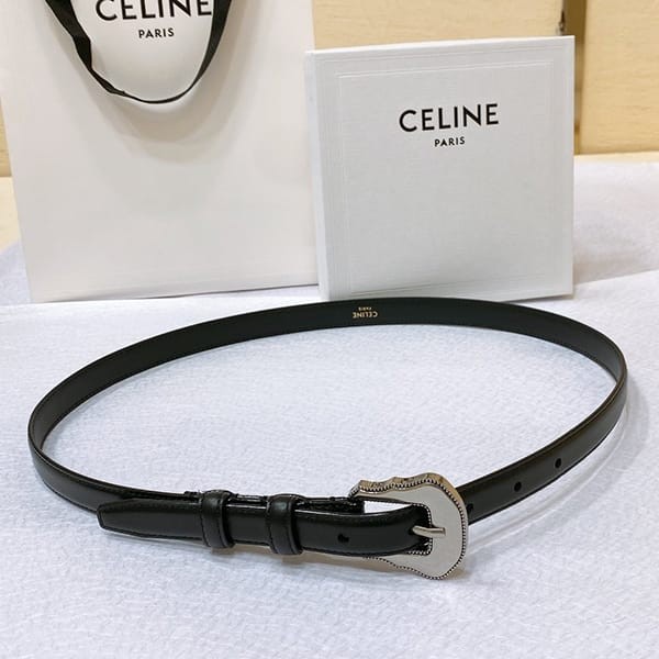 New design Celine replica HOMME BC-04 silver metal buckle belt 45BFZ3A0138KI