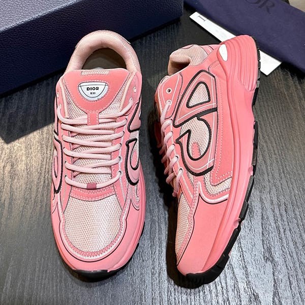 Nice Dior B30 Sneakers Pink Logo Mesh Fake 3SN279ZRD_H763 Nice Dior B30 Sneakers Pink Logo Mesh Fake 3SN279ZRD_H763