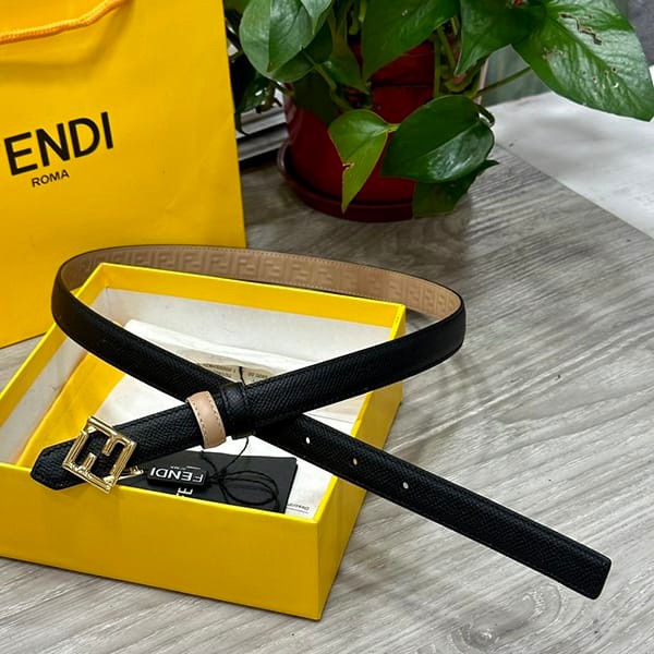 Latest and stylish Fendi FF diamond motif reversible belt copy 20mm 4 colors fed62082