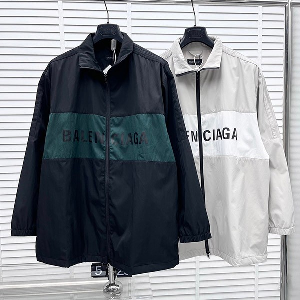 Balenciaga Replica Mesh Lined Nylon x Denim Jacket 2 Colors bav64791