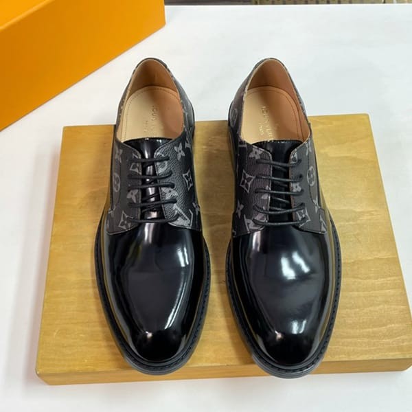 Free shipping Louis Vuitton Richelieu Grenelle leather shoes business shoes fake 1A3MYB