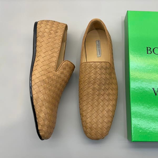Attention ★ Bottega Veneta Intrecciato Leather Slippers Fake 730275V2ED03372