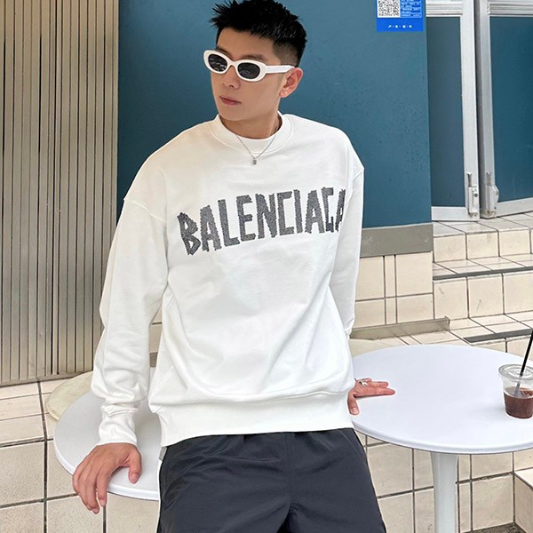 Balenciaga replica logo oversized crew neck sweatshirt bac25730 Balenciaga replica logo oversized crew neck sweatshirt bac25730