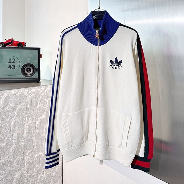[Adidas x Gucci Replica] Collaboration Viscose Zip-up Jacket gul87102