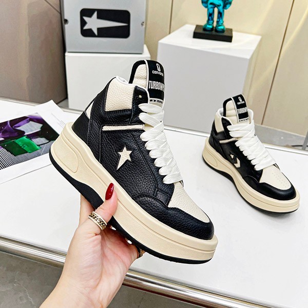 Converse Rick Owens Replica x TURBOWPN Mid "Black/Cloud/Cream? A03945C