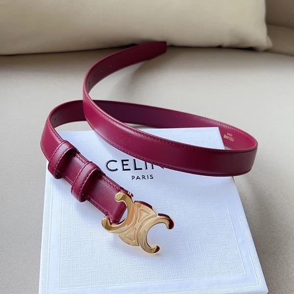 Replica Celine Belt with Tracking 25mm Triomphe Calfskin Gold Cer53371