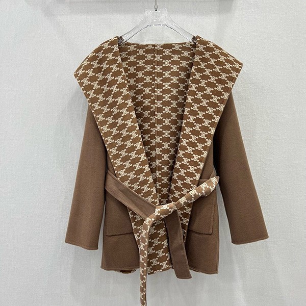 Celine Hooded Coat Replica/Double Face Cashmere Cee86414