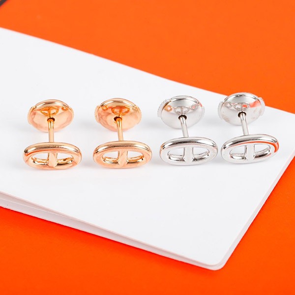 Very popular! Hermes Chaine d'Ancre earrings replica silver 2 colors erz77499