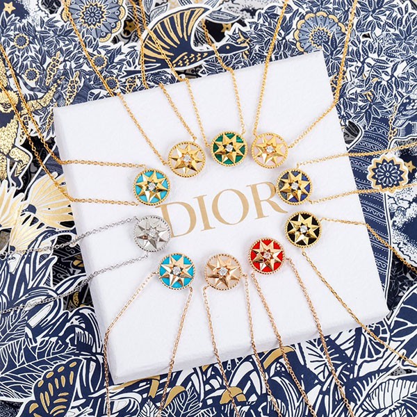 Very popular: Dior Rose des Vents necklace replica, 10 colors, dez42329