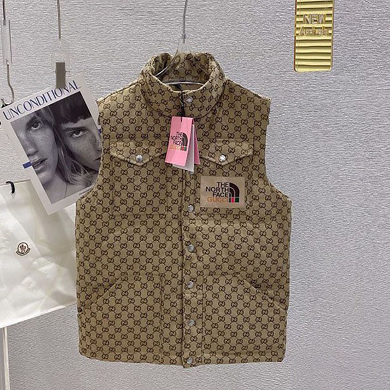 ☆Super popular☆ Gucci x North Face Monogram Down Vest Replica Nod27909