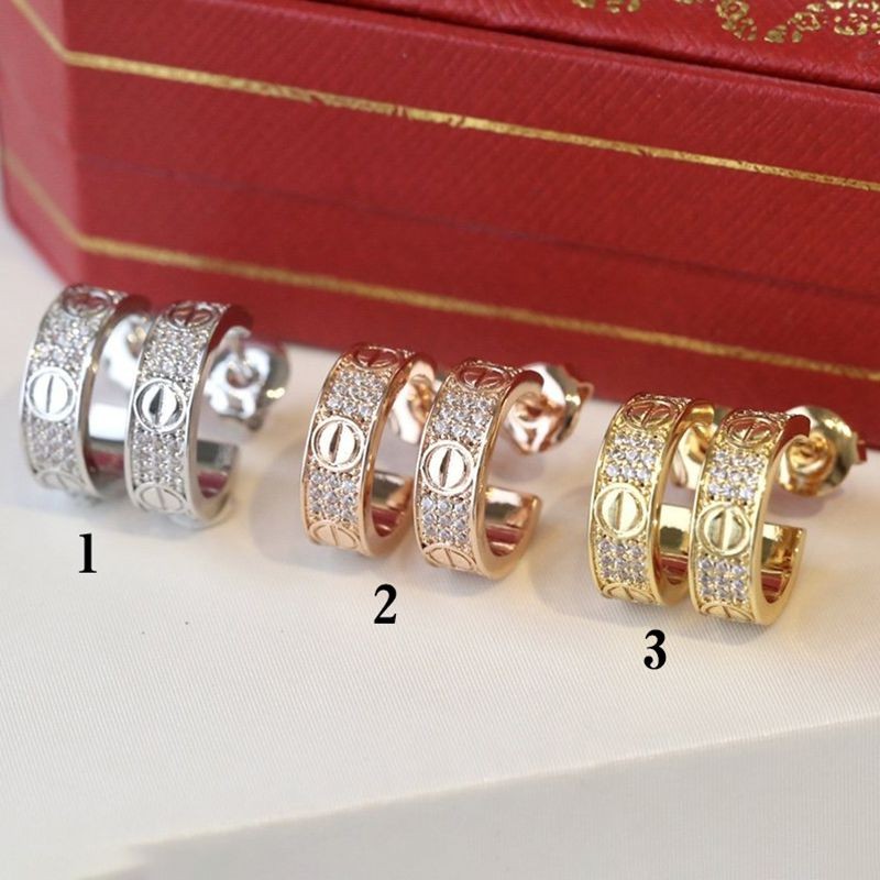 Hard to find fake Cartier earrings Trinity earrings gold 3 colors kah14618