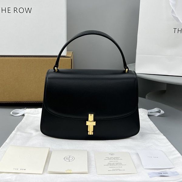 Secured [The Row Replica] Leather Sophia 8.75 Handbag zal39091