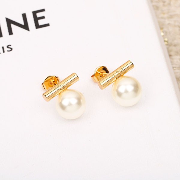 Celine popular pearl earrings replica 2 colors Cem87807 Celine popular pearl earrings replica 2 colors Cem87807