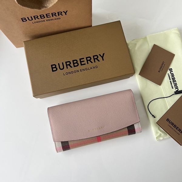 Burberry Elmore Wallet House Check Long Wallet Replica Bap98124