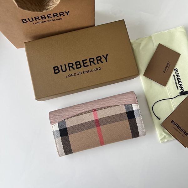 Burberry Elmore Wallet House Check Long Wallet Replica Bap98124