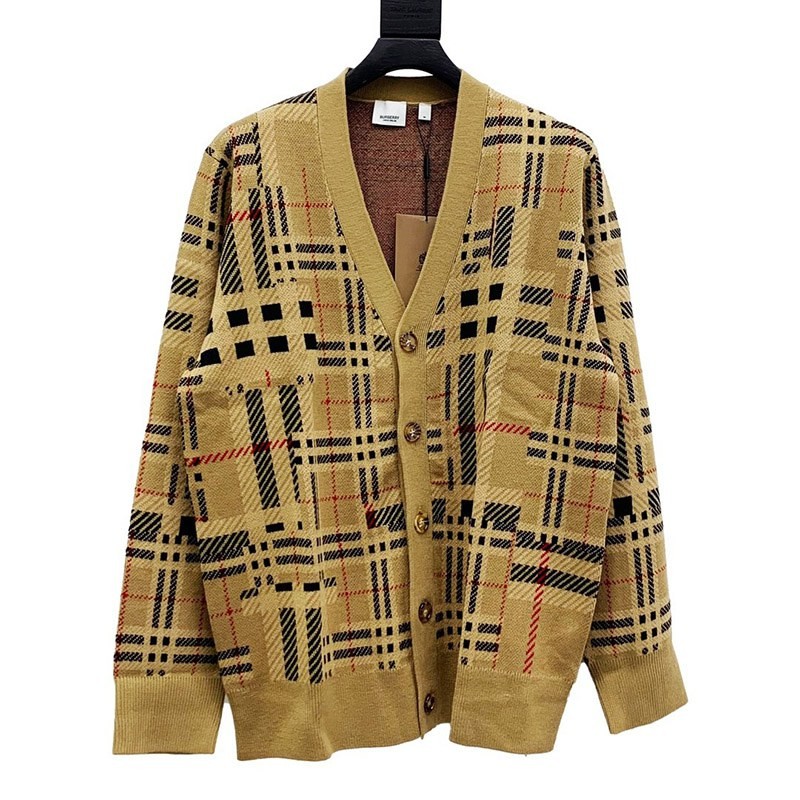 Cute Burberry Striped Mohair Blend Cardigan Replica Bav35724