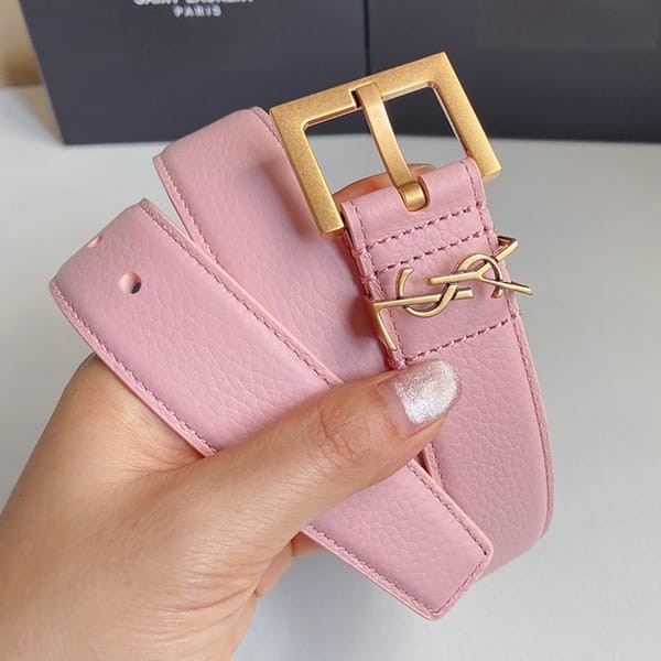 Saint Laurent Replica YSL Monogram Logo Leather Belt 30mm Sac66077