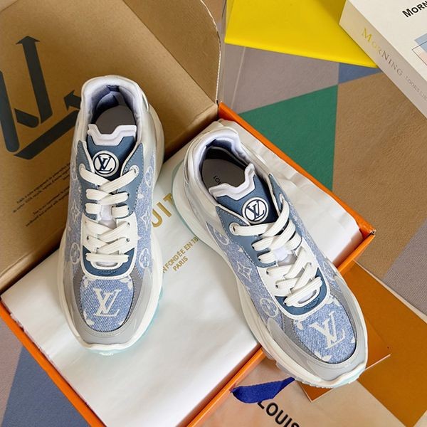 High quality??Louis Vuitton LV Run 55 Line Sneakers fake vue48490 High quality??Louis Vuitton LV Run 55 Line Sneakers fake vue48490