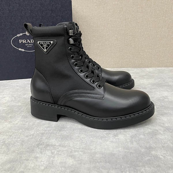 Very popular! Prada brushed leather and Re-Nylon boots replica puu28255